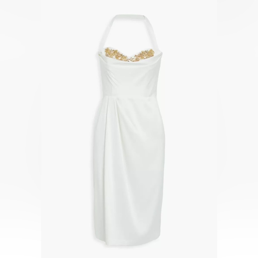 NWT Marchesa Satin Sheath Dress